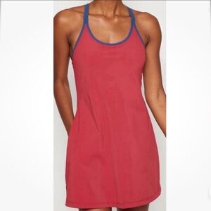FOURLAPS Vitality Athletic Dress Sz M Red Velvet Built In Shorts Racerback NWT